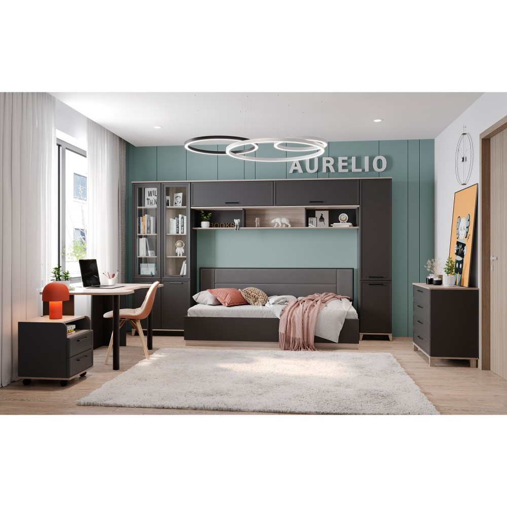 Детская Аурелио. Комплект 5, Антрацит, Блеквуд сатиновый