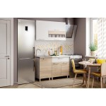 Кухня Айсбери 1,2м ,Белый, Дуб сонома