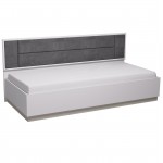 Кровать Аурелио 80, Блэквуд Сатиновый - Белый