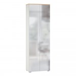 Шкаф для одежды Октава 13.338, Белый шагрень, Дуб золотой