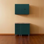 МК Аленушка 1м с 3 ящ Лотос Изумруд,скоба антрацит,сонома