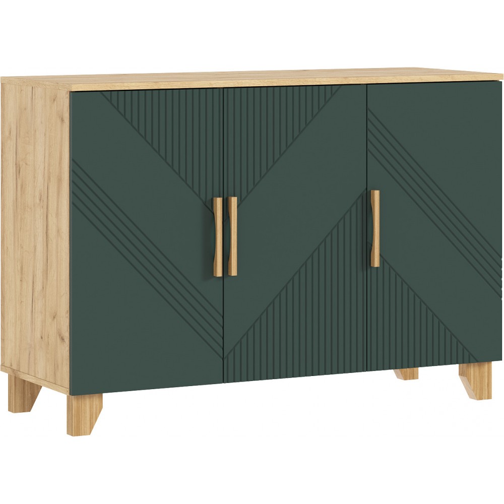 Комод Ирис (1200), Браш Мени Грин, Дуб Крафт