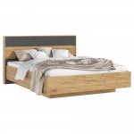 Кровать парящая с ортопедическим основанием (металл) Роджина, Графит, Дуб крафт