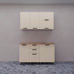 МК Аленушка 1,4м с ящ. Орхидея Крем,скоба черный,сонома