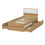 Кровать 90х200 с ламелями и выкатными ящиками Милан