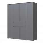 Шкаф четырехстворчатый Плейона, Графит серый