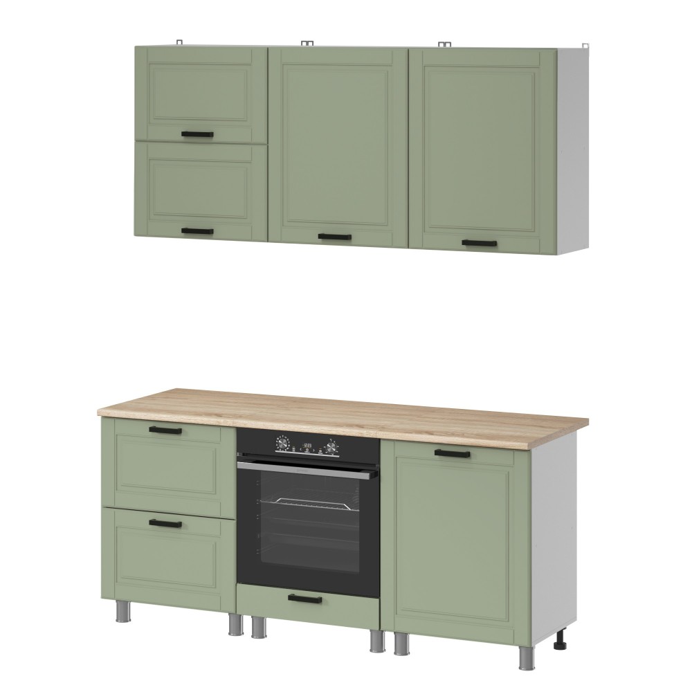 МК Аленушка 1,8м Астра Фисташка,скоба черный,сонома