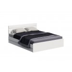 Кровать с основанием Нэнси New 1,4м, Белый глянец холодный, Дуб сонома