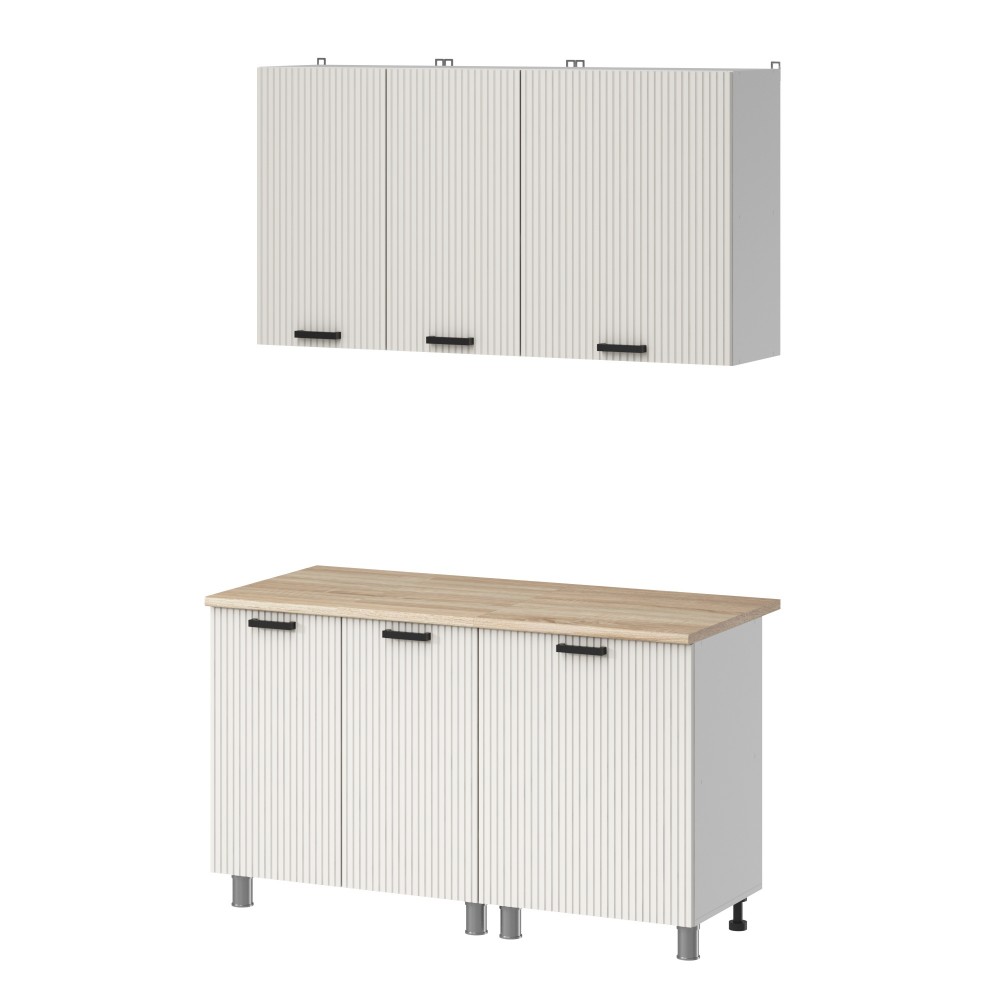 МК Аленушка 1,4м Лотос Молочный,скоба антрацит,сонома