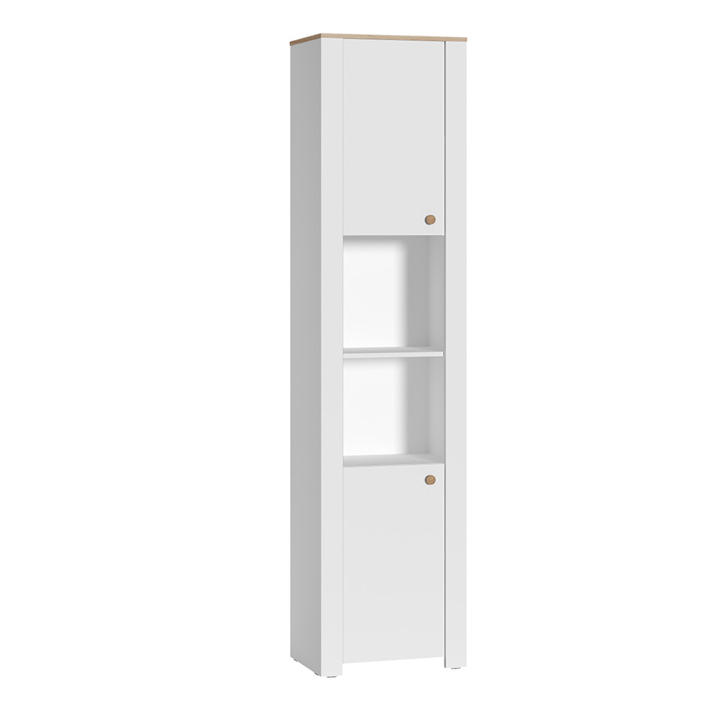 Шкаф торцевой Джастин 16.306, Белый шагрень