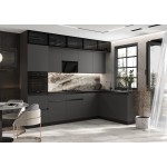 Кухня Техно-6 3,0х1,8м (Графит/Графит софт NEW)