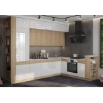 Кухня Техно-5 3,2*2,24м (Сонома/Белый глянец холодный, Сонома (Антарес)