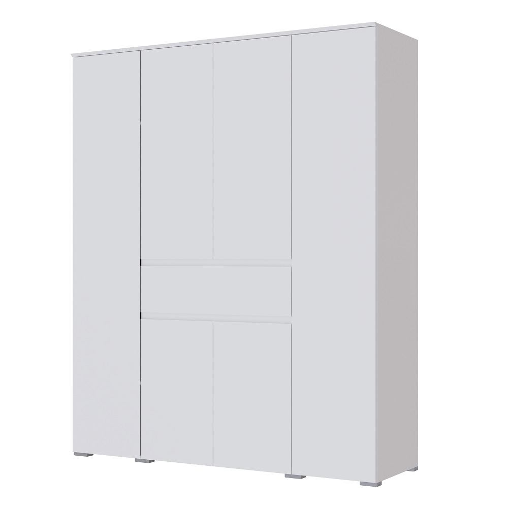 Шкаф четырехстворчатый Плейона, белый