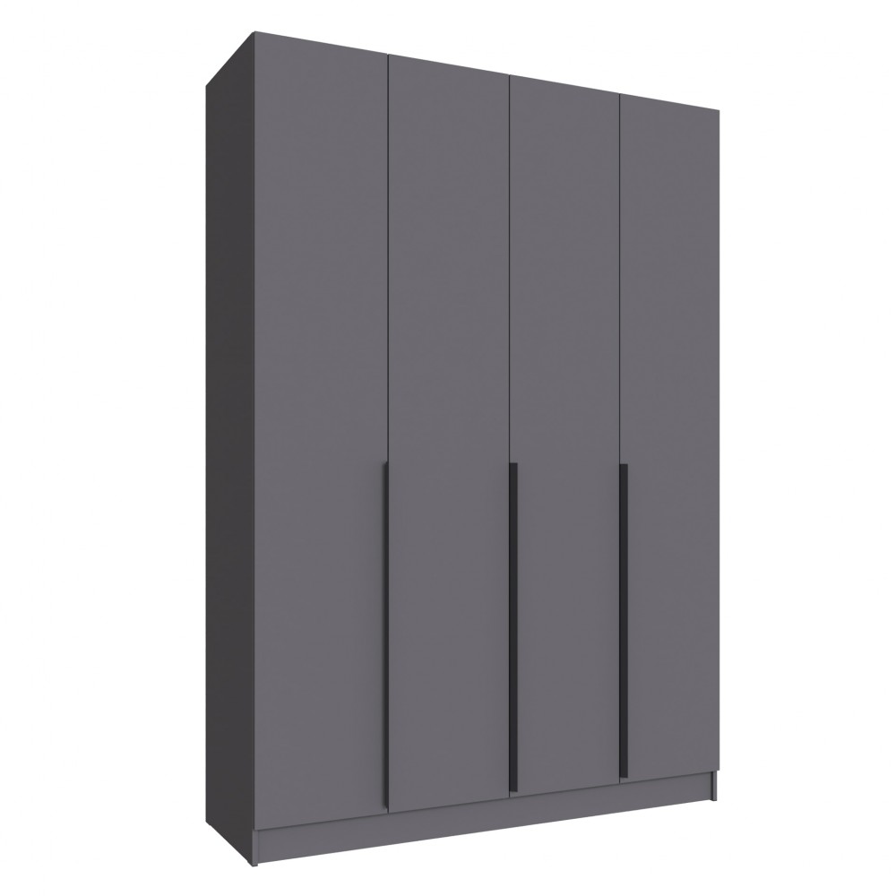 Шкаф Мадрид (1,6) с 6 ящ. внутри без зеркала графит серый