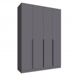 Шкаф Мадрид (1,6) с 6 ящ. внутри без зеркала графит серый