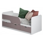 Кровать детская Стандарт КР-22 NEW, Белый, Розовый