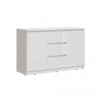 Комод Челси 1200 (2 двери 3 ящика), Белый глянец холодный, Белый