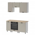 МК Аленушка 1,6м в.5 Магнолия Керамика,скоба черный,сонома