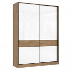 Шкаф-купе Роджина (1800), Дуб крафт, Белый глянец