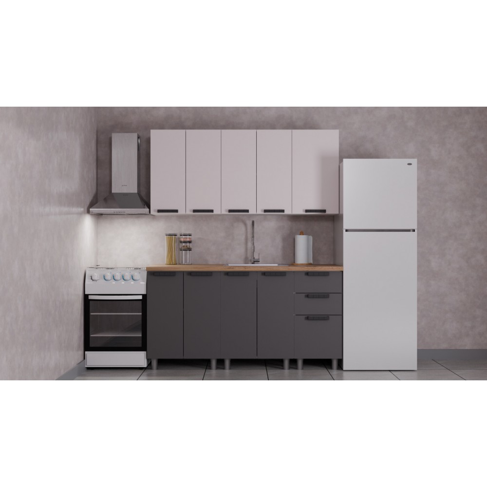 Аленушка Кухня Лаванда 1.6 Кашемир/Сталь