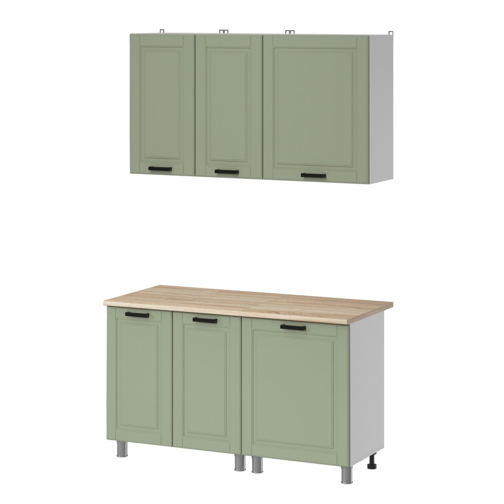 МК Аленушка 1,4м Астра Фисташка,скоба черный,сонома