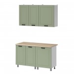 МК Аленушка 1,4м Астра Фисташка,скоба черный,сонома