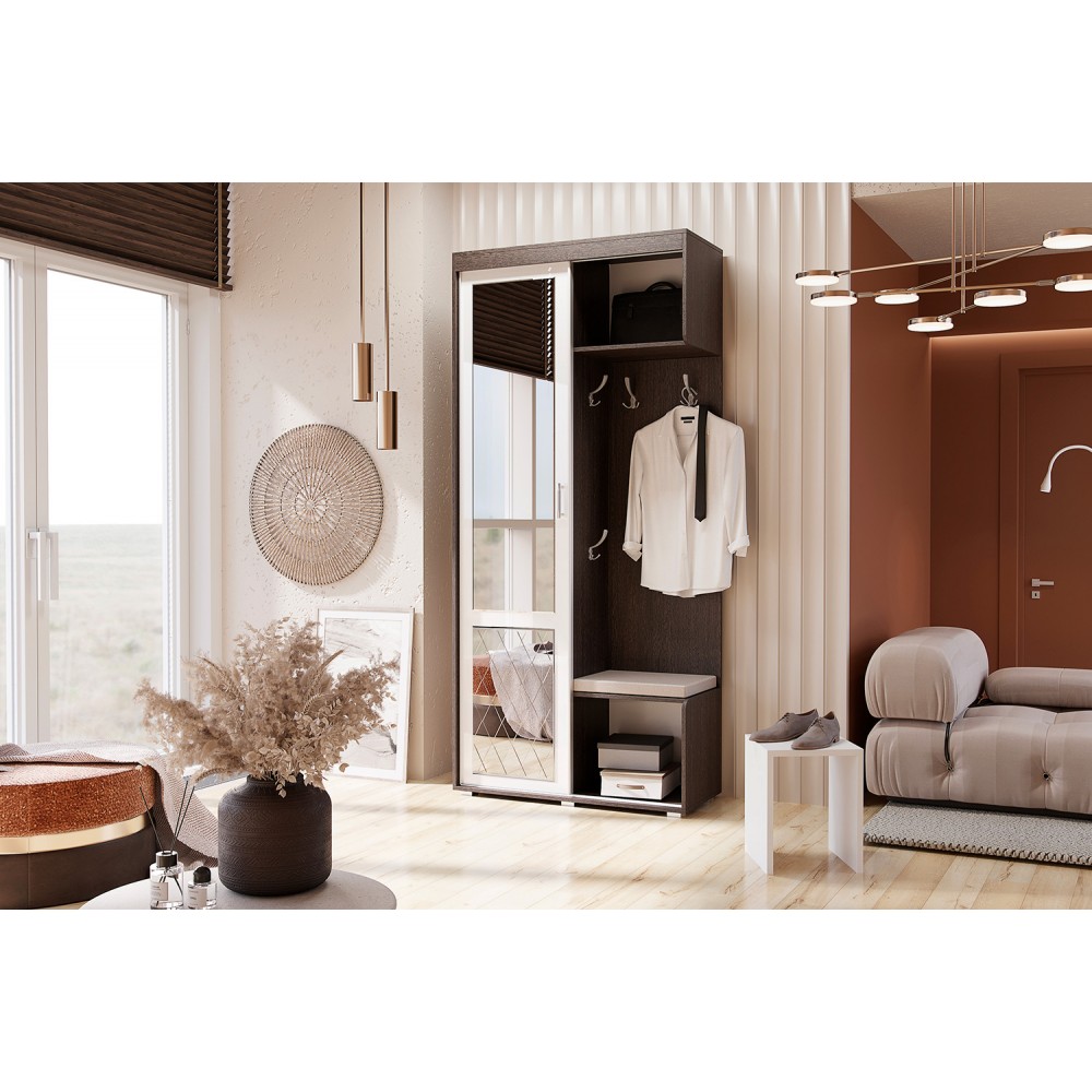 Прихожая Стелла 1, Белый, Венге