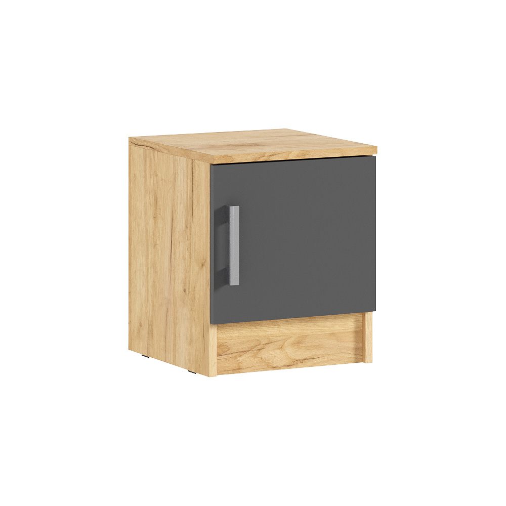 Тумба прикроватная Бася (1 шт.), Дуб Крафт, Графит