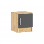 Тумба прикроватная Бася (1 шт.), Дуб Крафт, Графит