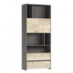 Стеллаж 3 Денвер, Графит, Дуб гранж песочный