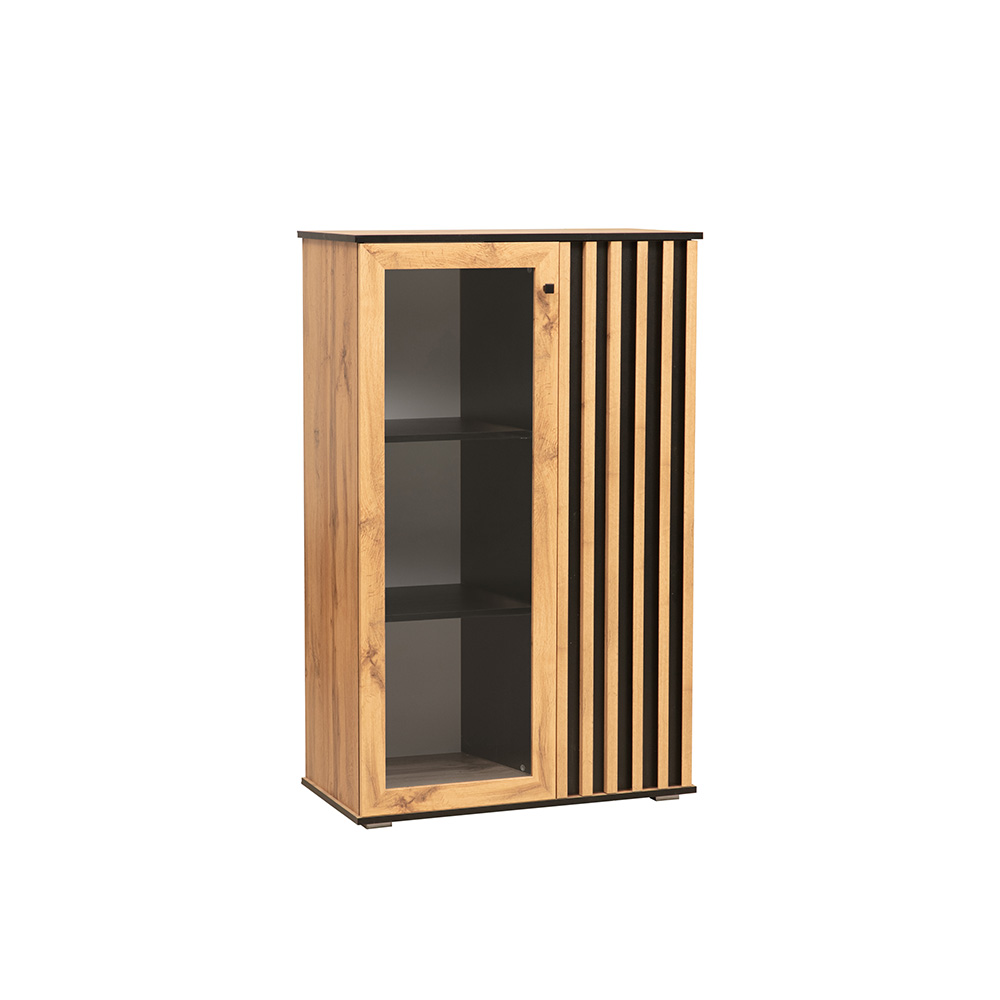 Шкаф комбинированный Либерти 51.03, Дуб Вотан, Черный