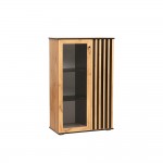 Шкаф комбинированный Либерти 51.03, Дуб Вотан, Черный