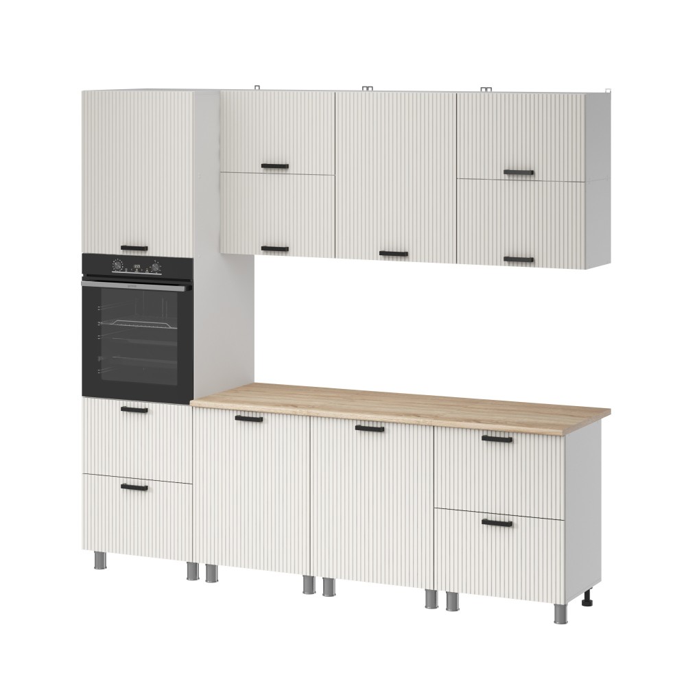 МК Аленушка 2,4м Лотос Молочный,скоба антрацит,сонома