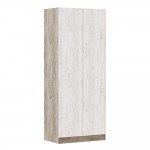 Шкаф для одежды и белья Руэлла, Дуб крафт серый, Дуб крафт белый