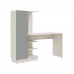Компьютерный стол Юниор-4, Шарли Бриз, Дуб Крафт Белый