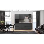 Кухня Техно-6 2,4м (Графит/Графит софт NEW)