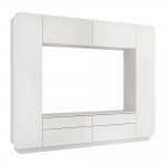 Стенка Лаванда-2, Белый, Белый глянец снег