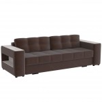 Диван раскладной Доро, коричневый/мдф сандал белый