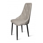 Стул "Граф" черный матовый Томми 08 серый