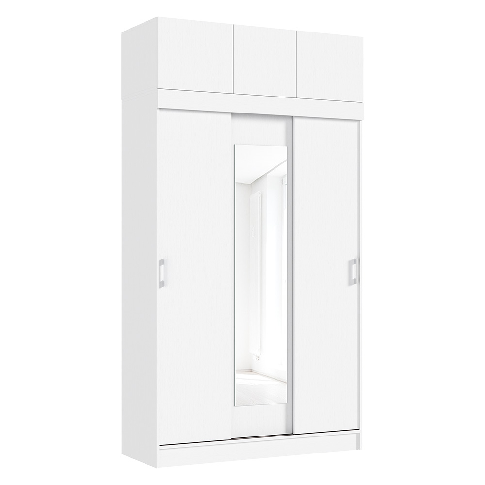 Шкаф с антресолью Бася/Роджина, Белый