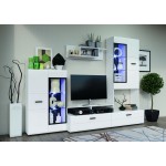 Гостиная Нэнси Вариант №3, Белый глянец холодный, Белый