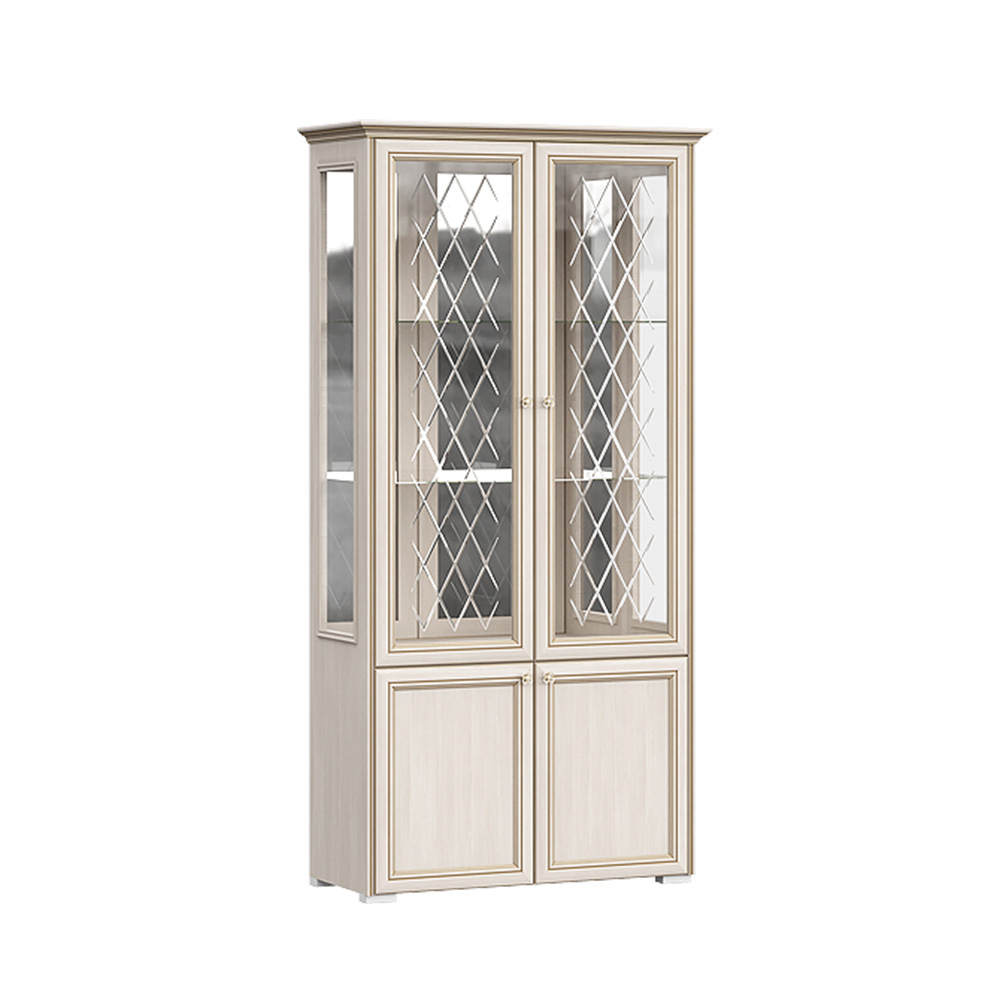 Шкаф-стекло Парма, Сандал светлый