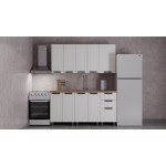 ГК Аленушка 1,6м Лилия Молочный/Молочный,скоба черный,сонома