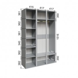 Шкаф Альта 1,4 с зеркалом
