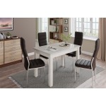 Стол обеденный Бостон-1 дуб крафт белый/белый гранит