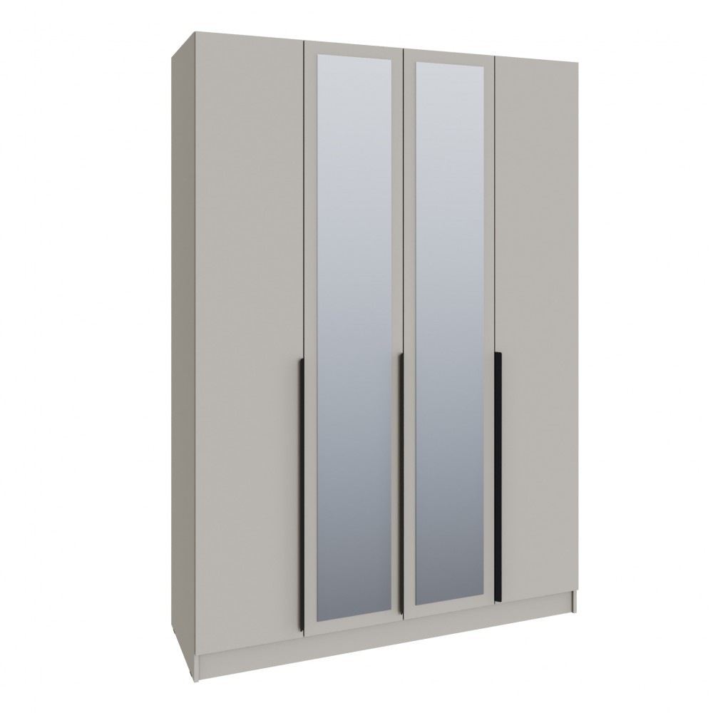 Шкаф Мадрид (1,6) с 6 ящ. внутри с зеркалом кашемир