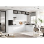 Кухня Оливия NEW 3,0х1,8м, Белый снег софт, Белый