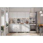 Кухонный гарнитур КГ 1 2.0 м, Белый, Цемент светлый