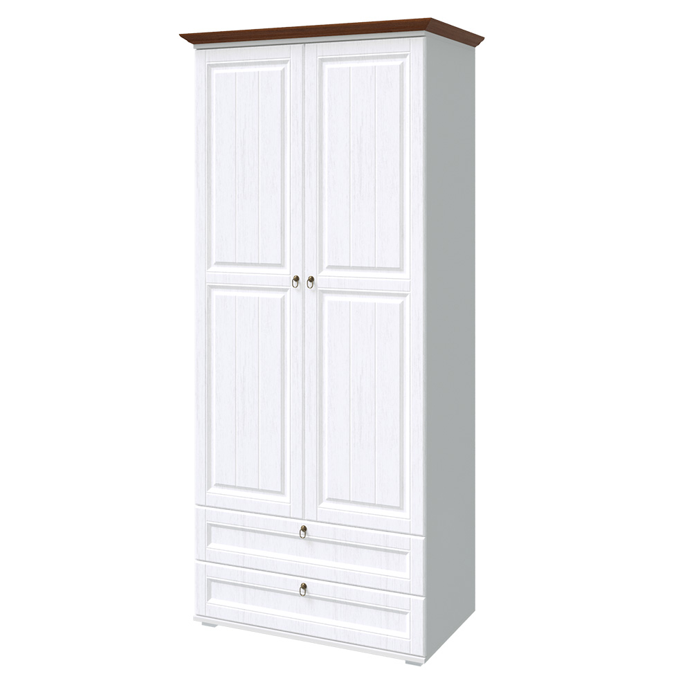 Шкаф двухстворчатый Валенсия, Белый