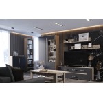 Гостиная Ким Вариант №1, Графит софт, Сонома